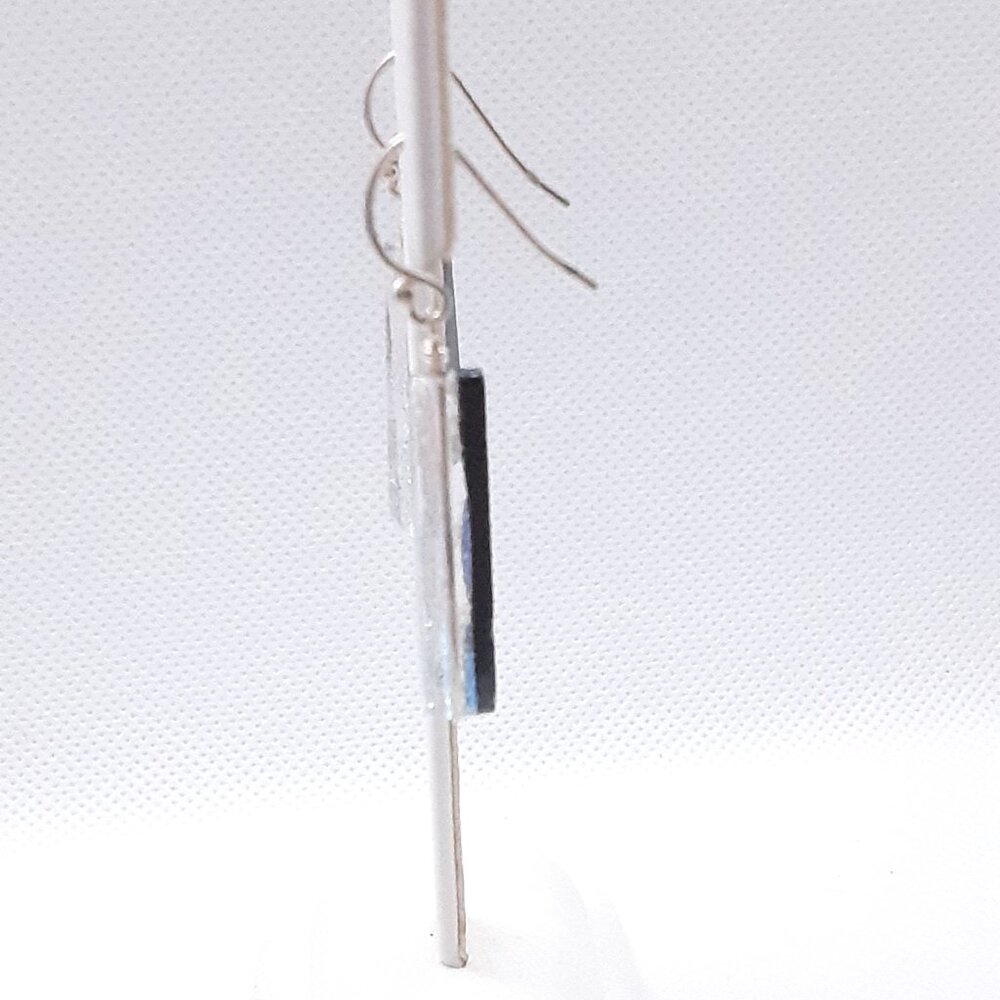 CLOSET SALE!!    New Multicolored Dichroic Glass Earrings - Picture 4 of 16